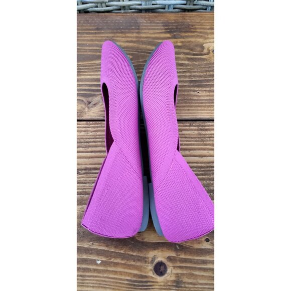 Cynthia Rowley Pink Pointed Toe Flats Shoes Recycled Fabric Size 6.5 - Picture 9 of 13